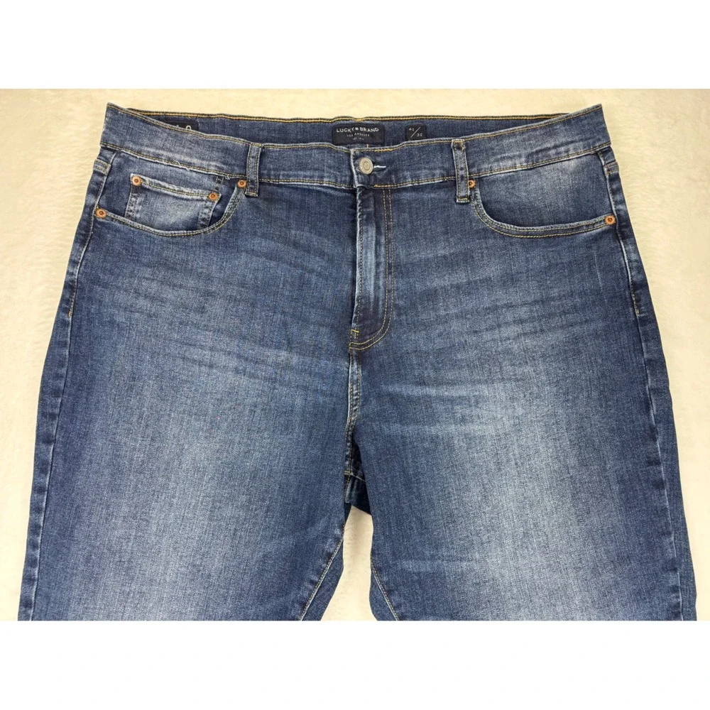 Lucky Brand 410 Athletic Straight Mens 40x30 Jeans Blue Denim Medium Wash